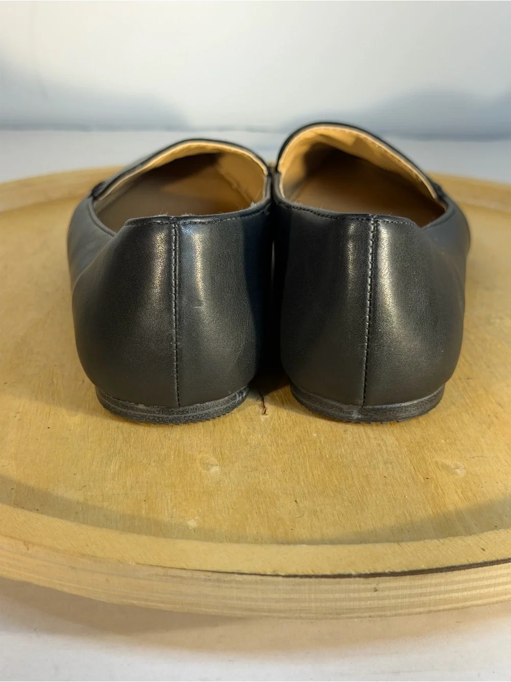 Time and Tru Black Pointed-Toe Slip-On Flats